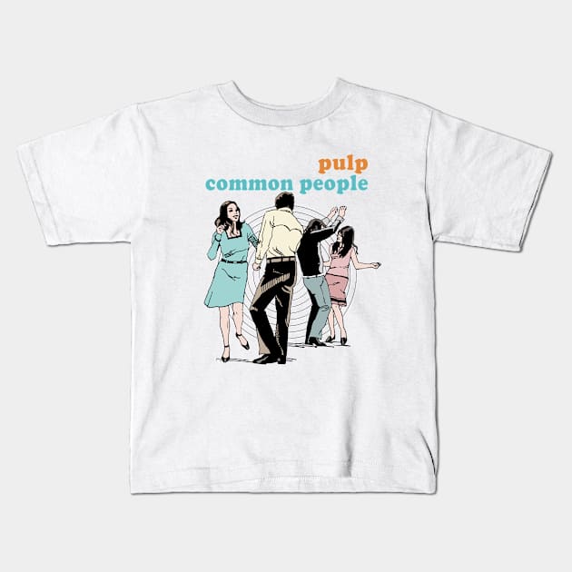 Pulp Common People / Retro 90s Fan Design Kids T-Shirt by CultOfRomance